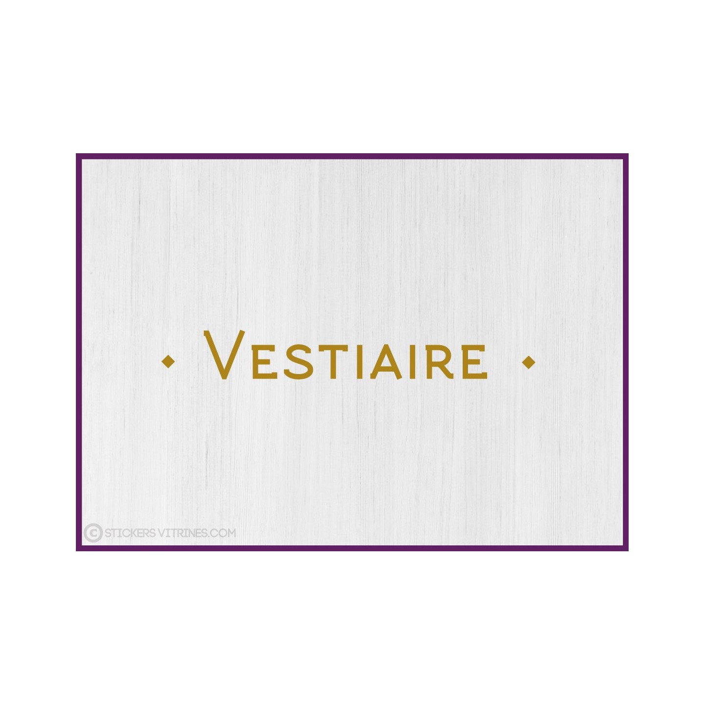 Sticker lettrage Vestiaire entreprise locaux pro deco signalisation interne bureaux cabinet porte 