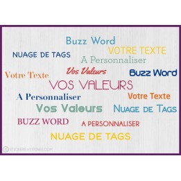 Sticker Nuage de Tags à Personnaliser bureau cabinet signaletique vitrophanie calicot porte mur