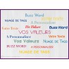 Sticker Nuage de Tags à Personnaliser bureau cabinet signaletique vitrophanie calicot porte mur