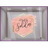 Sticker Jolies Soldes rose calicot signaletique enseigne devanture promotions vitrophanie vitrine pourcentage mode 