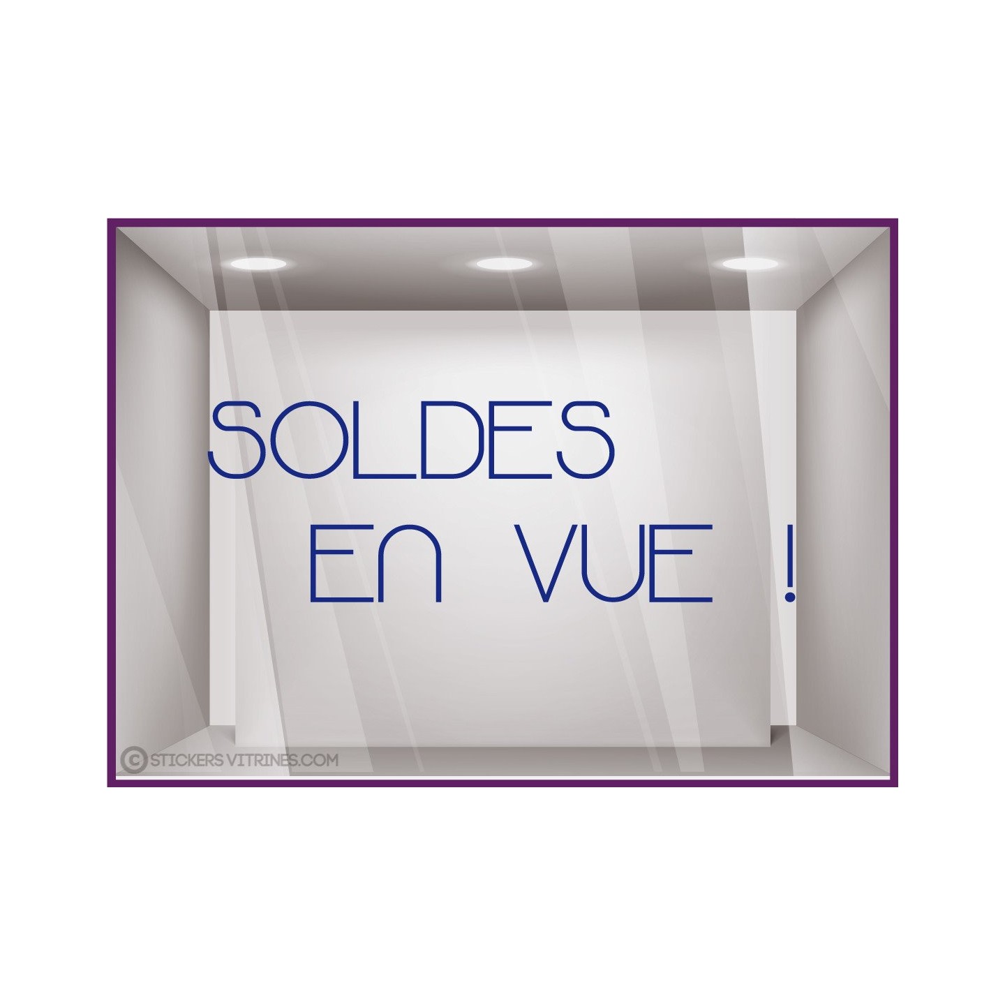Sticker Soldes en Vue calicot vitrophanie adhésif autocollant vitrine magasin