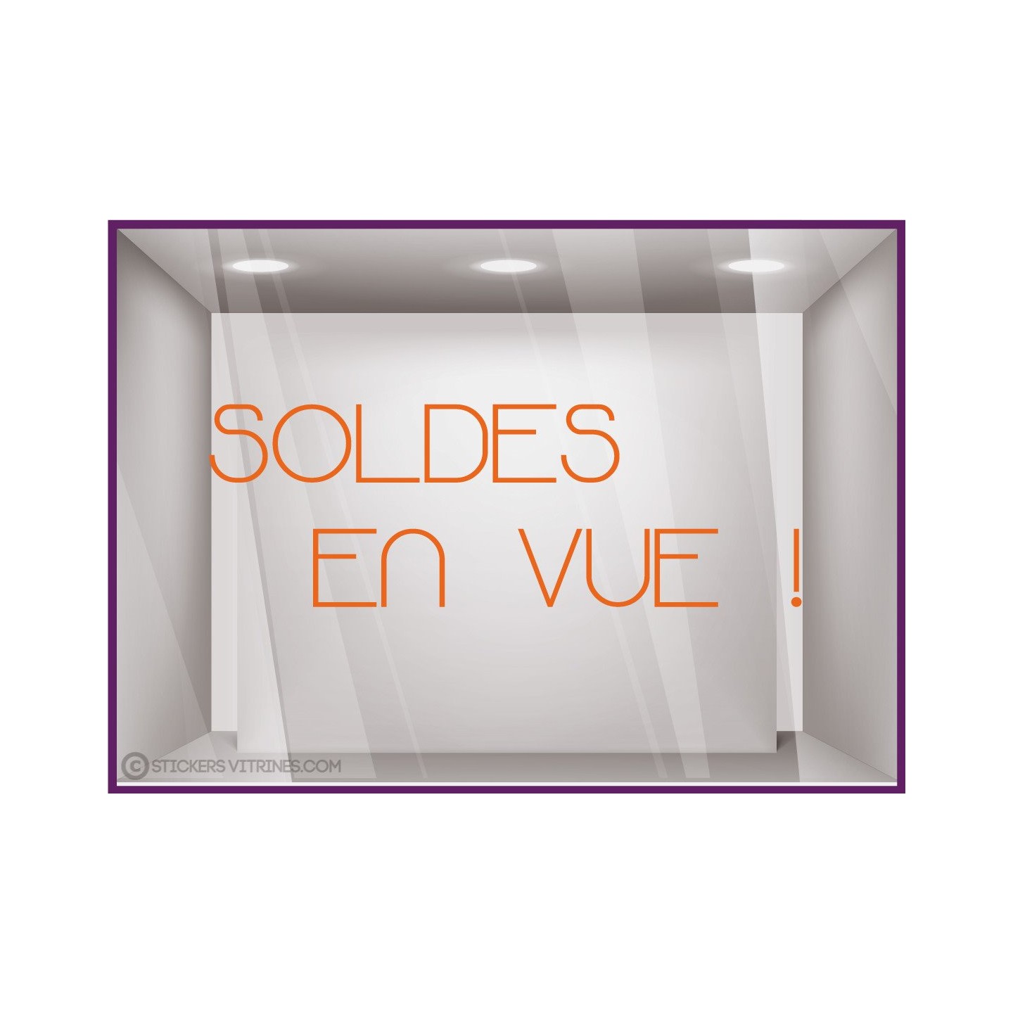 Sticker Soldes en Vue calicot vitrophanie adhésif autocollant vitrine magasin