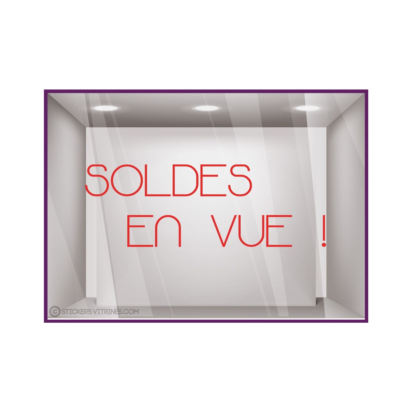 Sticker Soldes en Vue calicot vitrophanie adhésif autocollant vitrine magasin
