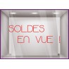 Sticker Soldes en Vue calicot vitrophanie adhésif autocollant vitrine magasin