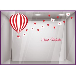 Kit de stickers Courrier du Coeur Saint Valentin Calicot  Vitrophanie deco enseigne boutique fleuriste bijouterie magasin