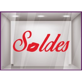 Sticker Soldes Bisou institut de beaute mode parfumerie chaussure accessoire destockage braderie liquidation demarque promotion 