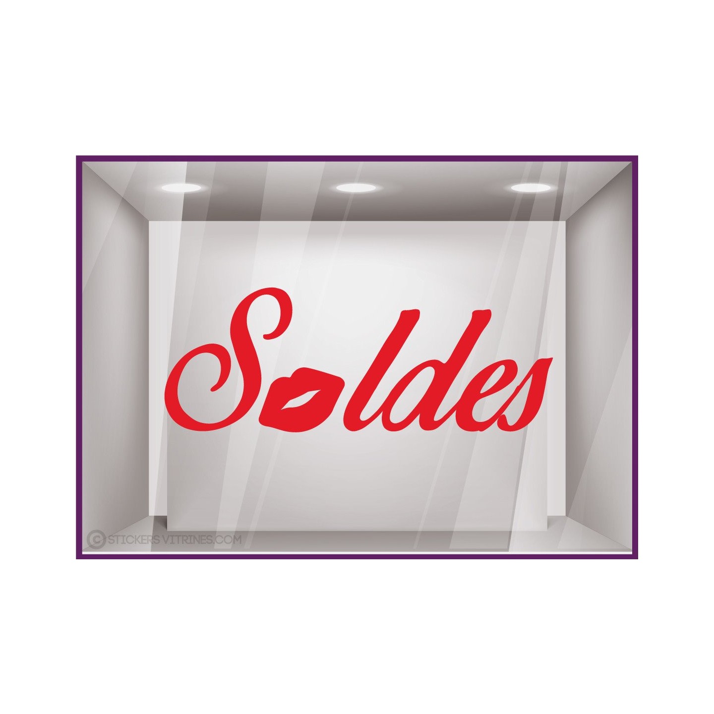 Sticker Soldes Bisou institut de beaute mode parfumerie chaussure accessoire destockage braderie liquidation demarque promotion 