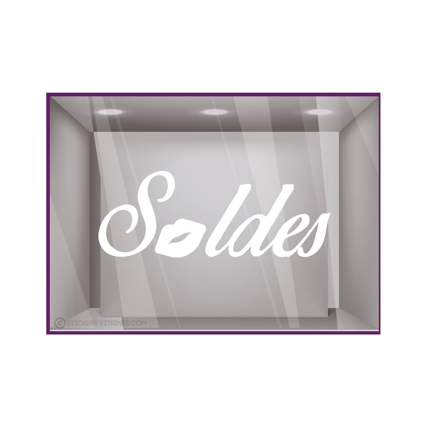 Sticker Soldes Bisou institut de beaute mode parfumerie chaussure accessoire destockage braderie liquidation demarque promotion 