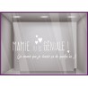 Sticker Mamie tu es géniale Coeur Fleuriste Bijouterie Boutique Magasin Vitrophanie Fête des grands-mères 