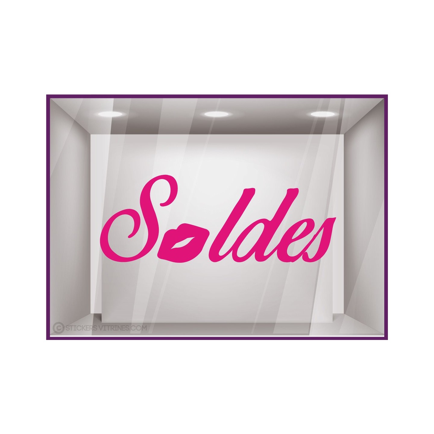 Sticker Soldes Bisou institut de beaute mode parfumerie chaussure accessoire destockage braderie liquidation demarque promotion 