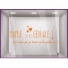 Sticker Mamie tu es géniale Coeur Fleuriste Bijouterie Boutique Magasin Vitrophanie Fête des grands-mères 