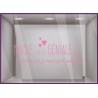 Sticker Mamie tu es géniale Coeur Fleuriste Bijouterie Boutique Magasin Vitrophanie Fête des grands-mères 