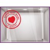 Sticker Timbre Bonne Fête Mamie Coeur Lettrage Fête des grands-mères Boutique Vitrine Magasin Fleuriste Bijouterie