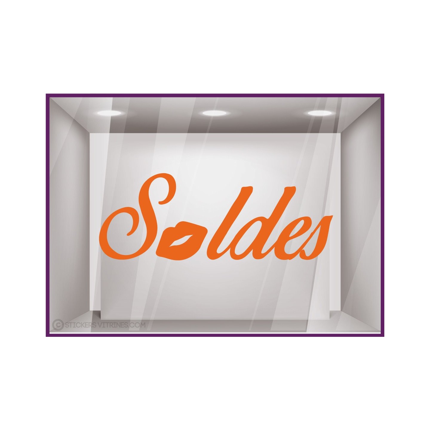 Sticker Soldes Bisou institut de beaute mode parfumerie chaussure accessoire destockage braderie liquidation demarque promotion 