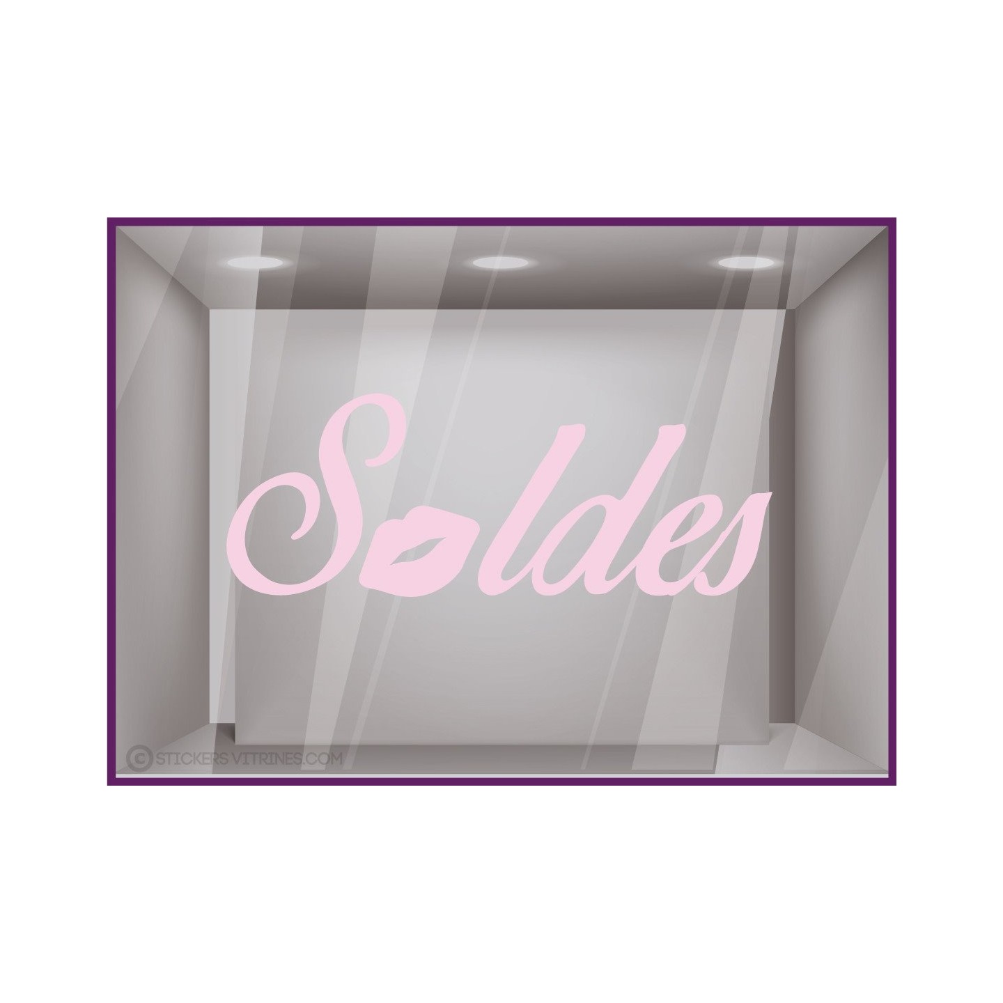 Sticker Soldes Bisou institut de beaute mode parfumerie chaussure accessoire destockage braderie liquidation demarque promotion 