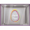 Sticker 3 Oeufs de Pâques modernes devanture magasin boulangeries pâtisseries vitrine calicot chocolat vitrophanie paques fete 