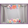 KIt de stickers fleurs pastels Printemps Fleuriste Adhésif autocollant vitrophanie mode parfumerie calicot