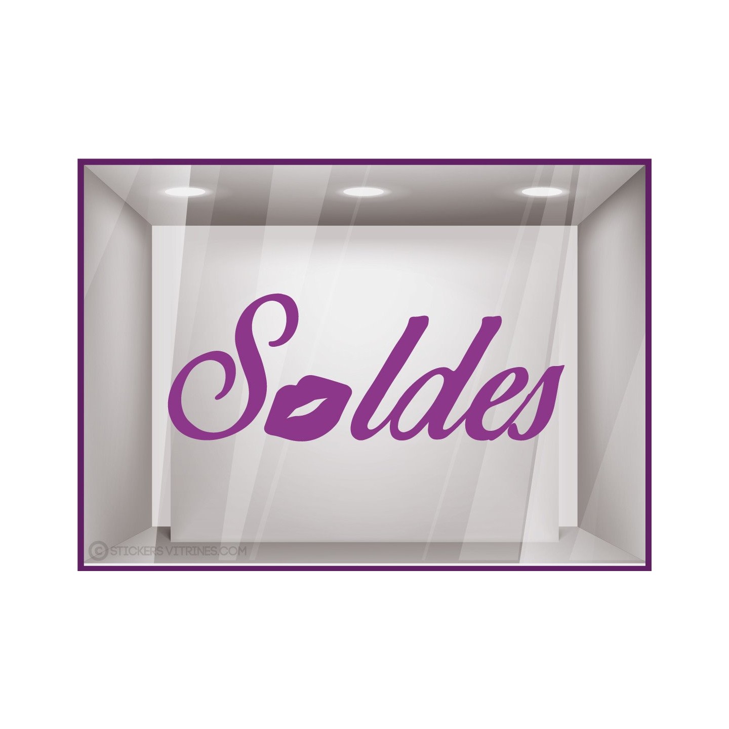 Sticker Soldes Bisou institut de beaute mode parfumerie chaussure accessoire destockage braderie liquidation demarque promotion 