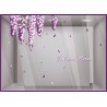 KIt de stickers je t'aime maman glycines fete des meres Fleuriste lettrage Adhésif autocollant vitrophanie mode parfumerie
