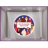 Sticker Port du Masque Obligatoire coronavirus signaletique covid-19 pharmacie bureau cabinet medical vitrophanie