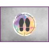 Sticker sol rond distance de securite covid-19 coronavirus signalisation signaletique pharmacie boutique cabinet pas cher