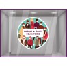 Sticker Masque Gants Obligatoire coronavirus signaletique covid-19 pharmacie bureau cabinet medical vitrophanie