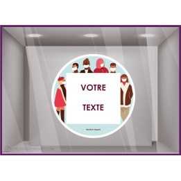 Sticker coronavirus signaletique covid-19 pharmacie bureau cabinet medical vitrophanie gestes barrieres