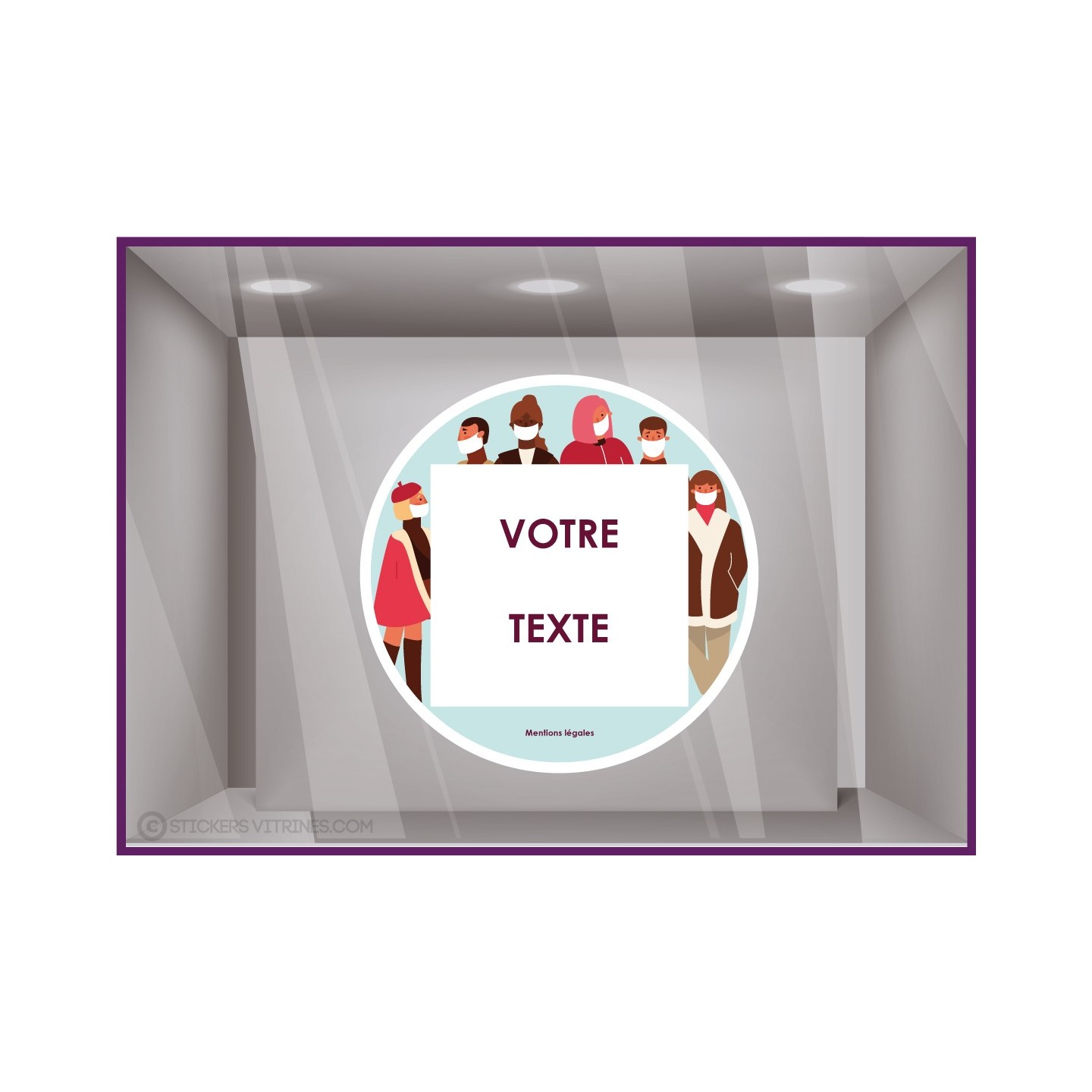 Sticker coronavirus signaletique covid-19 pharmacie bureau cabinet medical vitrophanie gestes barrieres