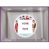 Sticker coronavirus signaletique covid-19 pharmacie bureau cabinet medical vitrophanie gestes barrieres
