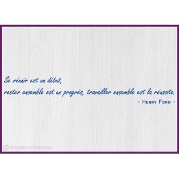 Citation Réussite Henry FORD motivation signaletique idee deco bureaux locaux mur porte vitre calicot lettrage 