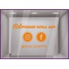 Sticker Retrouvez Nous Sur Facebook + Instagram à personnaliser Autocollant Adhésif Vitrine Réseaux sociaux Magasin