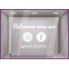 Sticker Retrouvez Nous Sur Facebook + Instagram à personnaliser Autocollant Adhésif Vitrine Réseaux sociaux Magasin