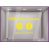 Sticker Retrouvez Nous Sur Facebook + Instagram à personnaliser Autocollant Adhésif Vitrine Réseaux sociaux Magasin