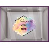 Sticker Ventes Privees Aquarelle mode bijouterie maroquinerie idee deco ete promotion braderie vitrine à personnaliser