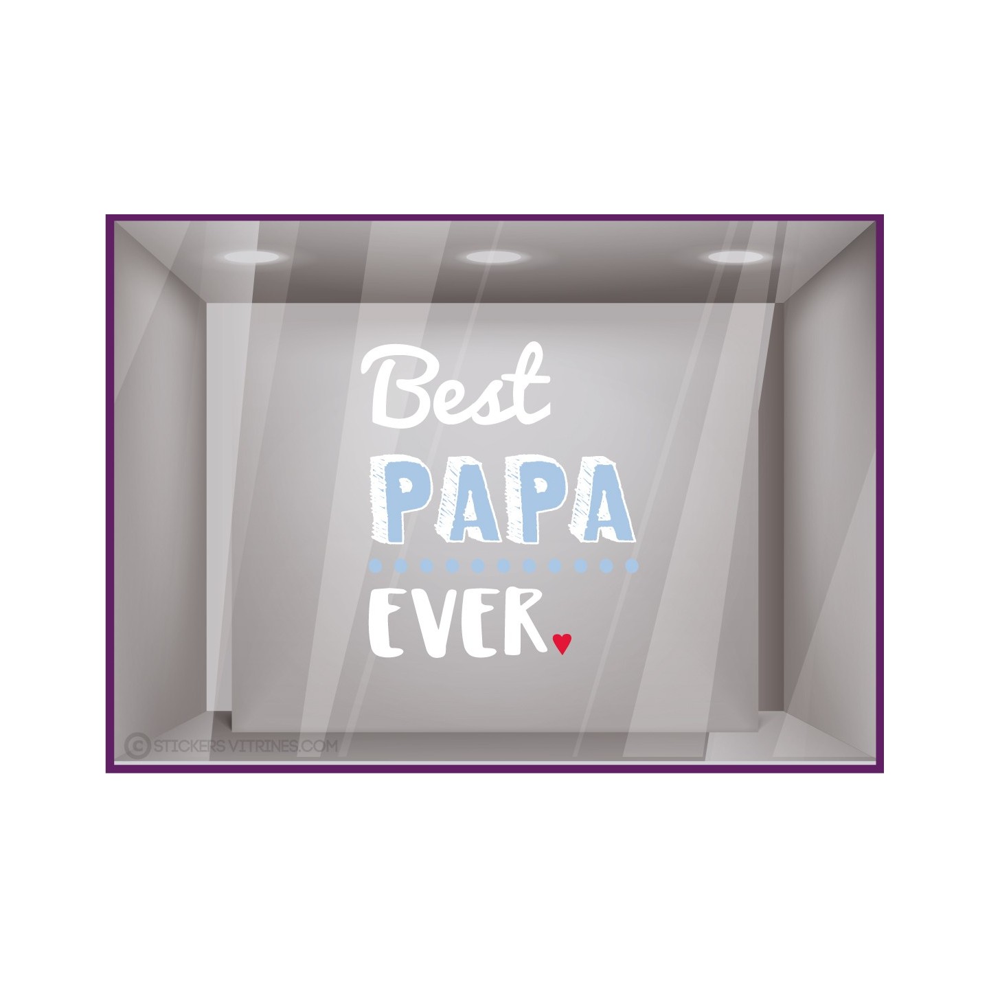 Sticker Best Papa Ever fête des pères papa lettrage adhésif texte autocollant maroquinerie mode sport bijouterie caviste