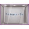 Sticker Printemps-Eté adhésif calicot vitrophanie autocollant géant vitrine commerce devanture lettrage adhesif 