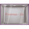Sticker Printemps-Eté adhésif calicot vitrophanie autocollant géant vitrine commerce devanture lettrage adhesif 