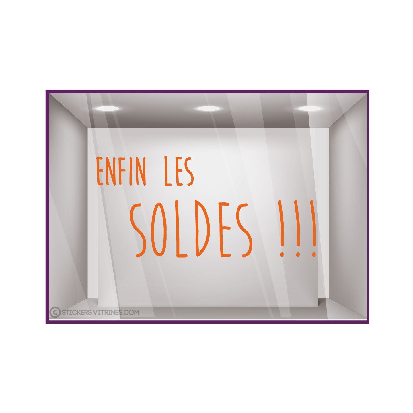 Sticker Enfin les Soldes promotion destockage offre promotionnelle braderie liquidation mode chaussure sport accessoire