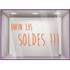 Sticker Enfin les Soldes promotion destockage offre promotionnelle braderie liquidation mode chaussure sport accessoire