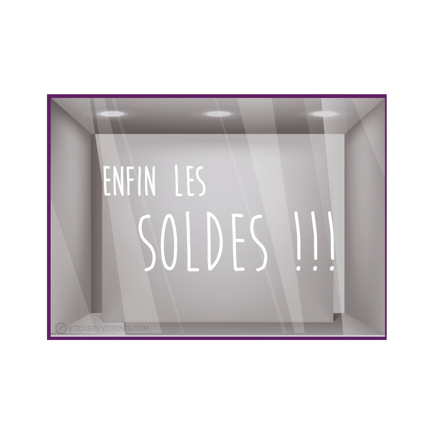 Sticker Enfin les Soldes promotion destockage offre promotionnelle braderie liquidation mode chaussure sport accessoire