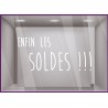 Sticker Enfin les Soldes promotion destockage offre promotionnelle braderie liquidation mode chaussure sport accessoire