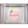 Sticker Jolie Braderie vitrophanie vitrine devanture mode maroquinerie boutique destockage commerce vitre bijouterie
