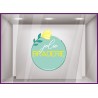 Sticker Jolie Braderie vitrophanie vitrine devanture mode maroquinerie boutique destockage commerce vitre bijouterie