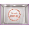 Sticker Couronne rentrée gourmande boulangerie patisserie restaurant devanture adhésif lettrage caviste fromagerie