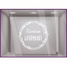 Sticker Couronne rentrée gourmande boulangerie patisserie restaurant devanture adhésif lettrage caviste fromagerie