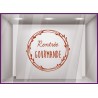 Sticker Couronne rentrée gourmande boulangerie patisserie restaurant devanture adhésif lettrage caviste fromagerie