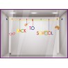 Sticker Guirlande Back to school papeterie calicot devanture lettrage magasin opticien boulangerie automne rentrée