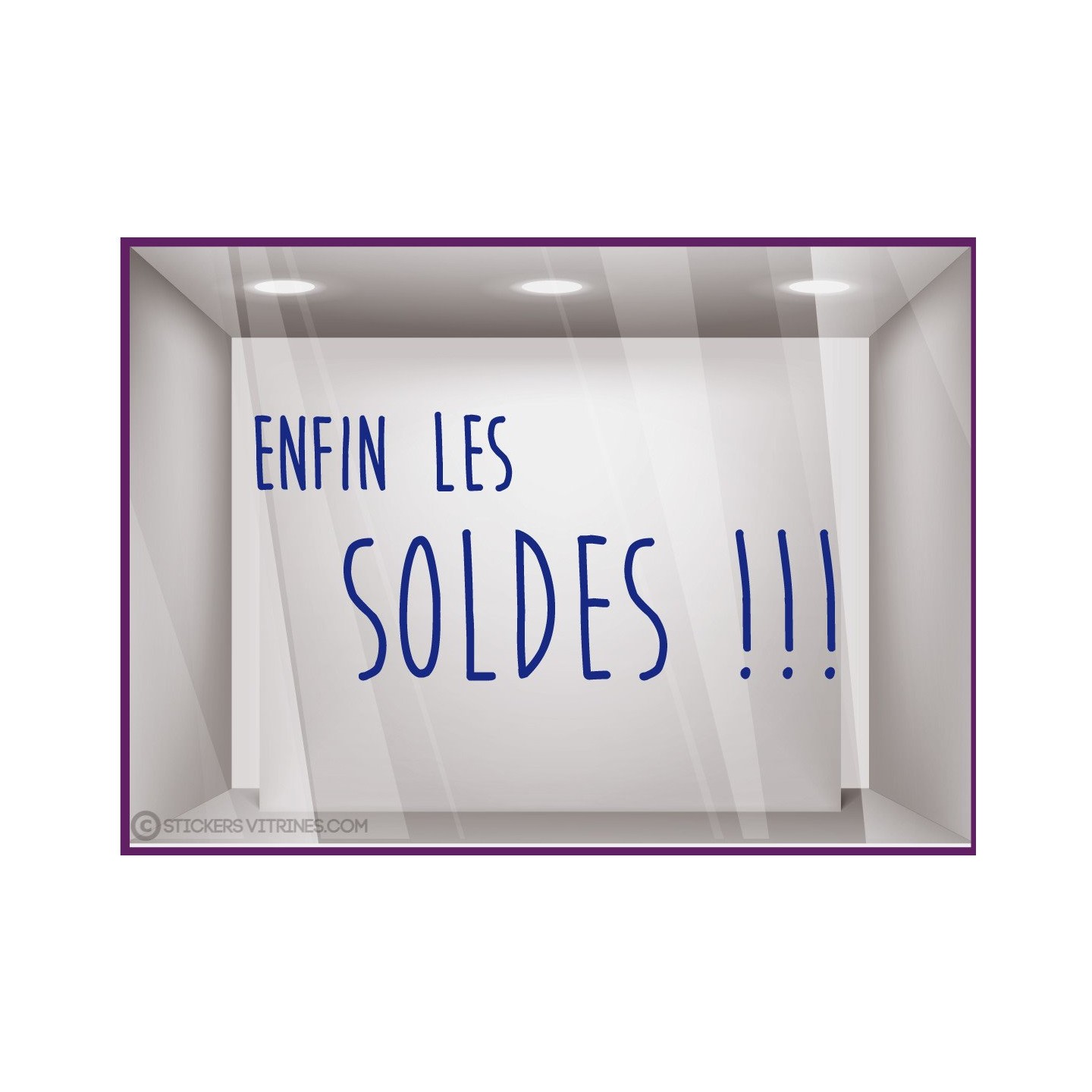 Sticker Enfin les Soldes promotion destockage offre promotionnelle braderie liquidation mode chaussure sport accessoire