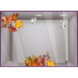 Kit de stickers animaux d'Automne lapin ecureuil magasin idee deco autocollant 