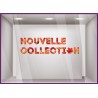 Sticker Motif Automne Nouvelle Collection Feuilles adhésif autocollant vitrophanie lettrage magasin